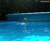 Gorgeous Mimi Cica swims nude in the pool from mimi chakraborty nude sexbaba