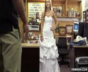 Sexy Blonde Pawns a Wedding Dress - XXX Pawn from you peon