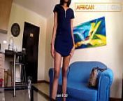 Skinny Tall Ebony Model Facialized by Big Cock on Fake Casting from tall women