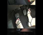 Three lady's race my car a gas pedal joyride from pedal pumping footjob