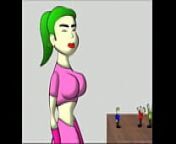 A woman and the 3 small men (vore animation) from samus and unknown planet 3 remake