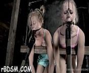 Playgirl is chained in shackles during hardcore bdsm t. from bdsm shackled