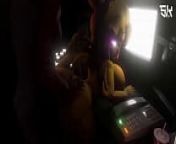 Fucking chica hard while Ignoring phone from 3d fnaf