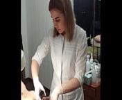 Video tutorial on what to do for a depilation master with Spontaneous ejaculation while trimming. SugarNadya show that the penis must be held tight and not released until the very last spray from cumloda comss haircut and