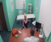 Doctor bangs blonde after shower from nurse and doctor bang