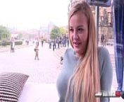 Slender blonde Candy Alexa first time fucking in public from public place mirror protest girl let people touch her inside a box