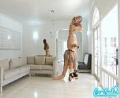 big ass latina teen chased by lesbian loving TREX on a hoverboard then fucked from lizzette trex