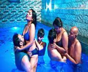 Gangbang sex is full entertainment in the swimming pool from shiv lingo puja sex video