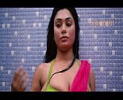 Nancy in saree from cleavage in transparent saree