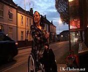 Leah Caprice flashing pussy in public from her wheelchair with handicapped engli from wheelchair xxx