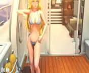Yang dancing on a boat from rwby boob growth