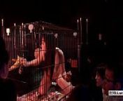 Subtitled HD CMNF Japanese woman in cage witchcraft from piss slave group