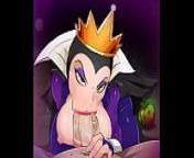 Snow White Queen Blowjob from cartoon snow with fucking