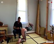 Home Movie: A heavy beating for a tied up Cam Damage from mf erotic otk spanking