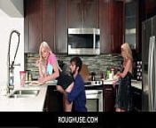 RoughUse - Stepbro Eats out StepSisters Pussy in The Kitchen While Was Making a Grocery List - Kay Lovely, Lilith Moaningstar from grocery