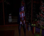 Widowmaker, sexy assassin dancing on Christmas from blue haired dancing on tiktok without panties to show her pussy mp4