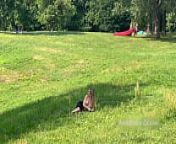 Anastasia Ocean (Emerald Ocean) in the park with bare breasts. Public from tinny bare nudist