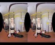 Belle Claire's gym VR anal video from reality
