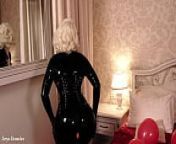 sexy latex catsuit tease... amazing blonde MILF (Arya Grander) from english romantic xx video