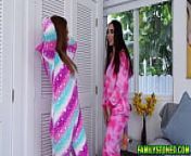 Teens Callie Black and Gaby Ortega in their sexy onesies licking each others pussies from unicorn onesie porn