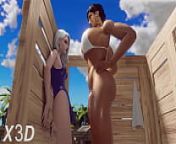Overwatch Ashe and Pharah at the Beach from shemale cartoon