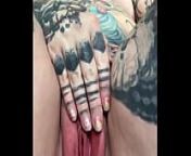 Tattoed extreme pussy from simpal tattu in hand