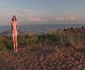 Nicole Naked By The Sea Touching Her Sexy Body from ams model sexy