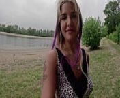 Crystal Richi WETTING jeans in public park and drinking Pee from İ wet to drink water