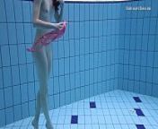 Underwater hot girls swimming naked from teen nudists pool