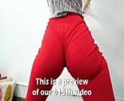 Huge Cameltoe Big Wide Pear Ass Babe Stretching in Tight Leggings from cuerpo pera