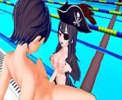 BIG TITS PIRATES SECRET TRAINING IN THE POOL 3D HENTAI 75 from pirate stagnettis revenge