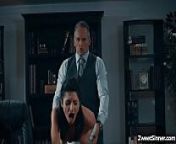 Cock hungry MILF Silvia Saige visits her husband in his office they started a passionate sex on his office desk. from husband office