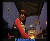 PublicAgent Lucy Gets my big cock in her behind the train station. from bus station