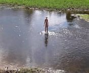 Russian Mature Woman - Nude Bathing from masahub outdoor bathing