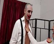 Joker vs Harley Quinn - roleplay halloween cumshot from 1 kill 1 cloth