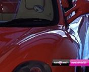 Jess West & Samantha Bentley lesbian fuck on a Ferrari from hariel ferrari dildo fuck