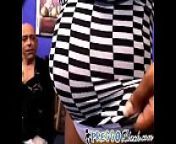 Pregnant Tart takes two big white dicks from pregnant black woman