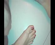 Masturbating with my Red finger nails and shooting CUM all over My Own Feet from iran hotel bi