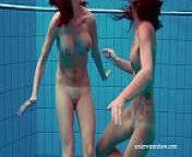Two hotties naked in the pool from naked nude russian teen