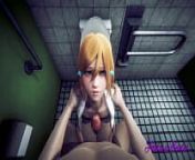 Bleach Hentai - Orihime in the Toilet boobjob and fucked - Anime Manga Japanese Cartoon 3D Porn from boobjob in public