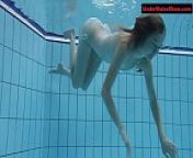 Bouncing booty in aunderwater show from hot srilekha bikini nude