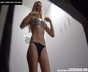 Czech Blonde Cuttie Spied in Shopping Mall from changing room girl