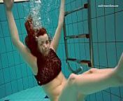 Hot hairy Vesta underwater from vesta