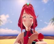 [zombie alone] Pyra and Mythra - Island Resort [Eng Sub] [FforFSakes] from lustomic – sissy island petting