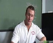Big titty brunette gets her ass spanked by her prof from gets spanked