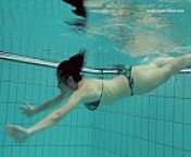 Underwater show with cutie from kiara advani sexy bikini swimming pools work