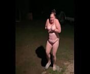 Naked BBW slut takes a HUGE piss in the back yard from pissing grilgla naked