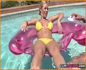 Blonde Gets Naughty In A Pool from indian swimming pool hot videos