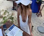 Panties off at the beach restuarant from bf and gf restuarent