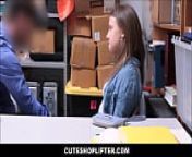 CuteShoplifter - Cute & Shy Teen Employee Caught Stealing Fucked By Security from follada a la empleada a cambio de dinero